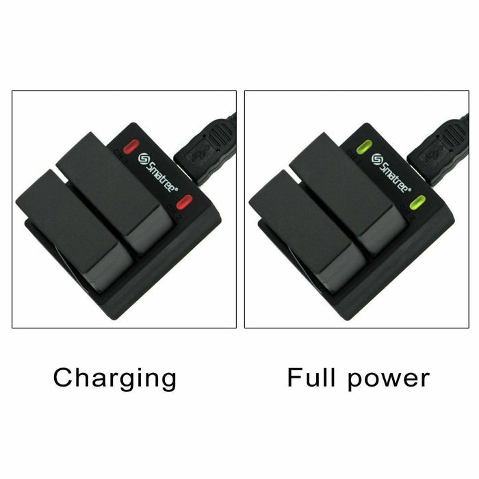 Smatree Replacement Battery (2-Pack),  Charger with USB Cord for GoPro 3