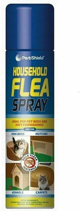 Flea Spray Killer - For Pet Beds & Soft Furnishing PestShield Household 4 Cans