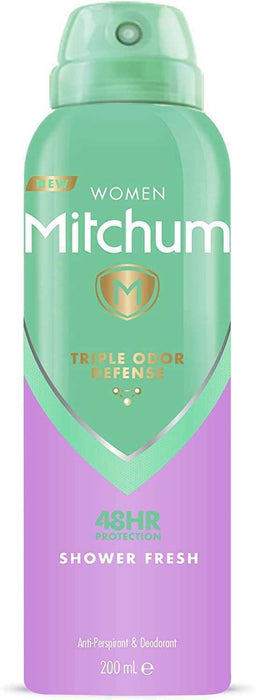 Mitchum Woman Deodorant Spray Shower Fresh Triple Odor Defense 200ml x2
