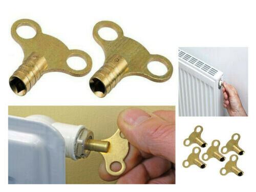 Radiator Plumbing Bleeding Key Solid Brass for Venting Air Valve x2 Red Route
