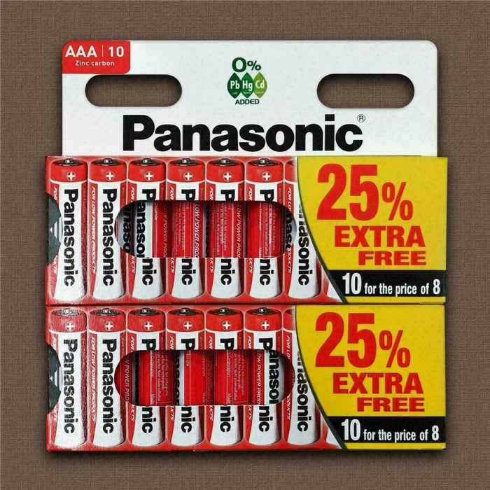 AAA PANASONIC Batteries x16 Zinc Carbon Batteries - R03 1.5V