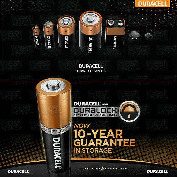 12x DURACELL AA Plus Power Alkaline Batteries DURALOCK LR6 MN1500 Longest Expiry
