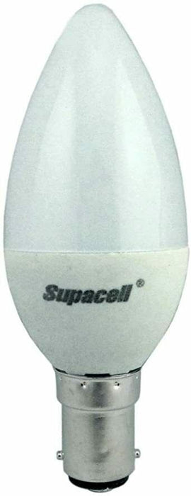 Supacell LED Base Bulb Opal/Pearl Warm White Non Dimmable C37 B22 470 lm 5w