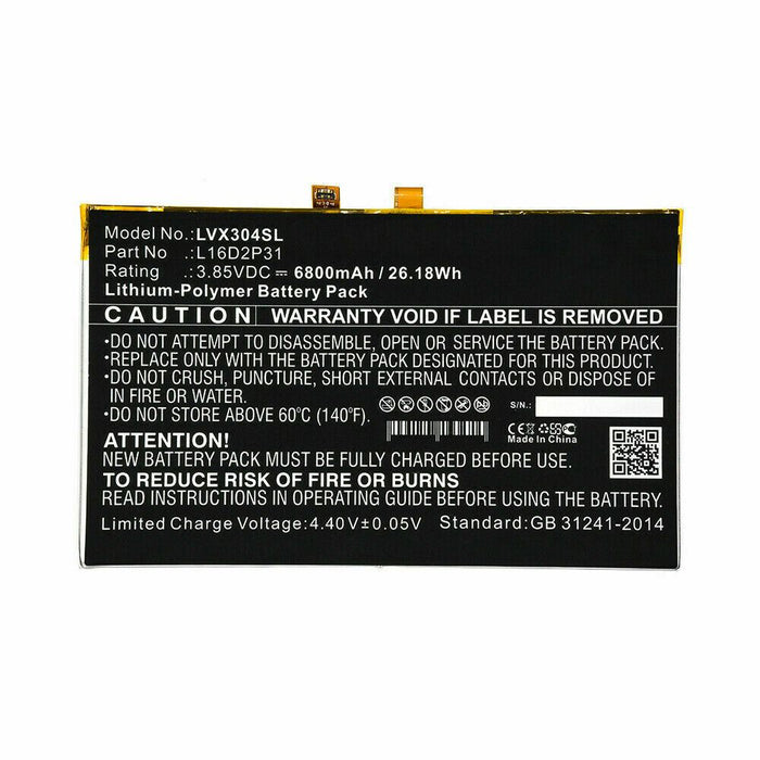 Battery for Lenovo L16D2P31 6800mAh