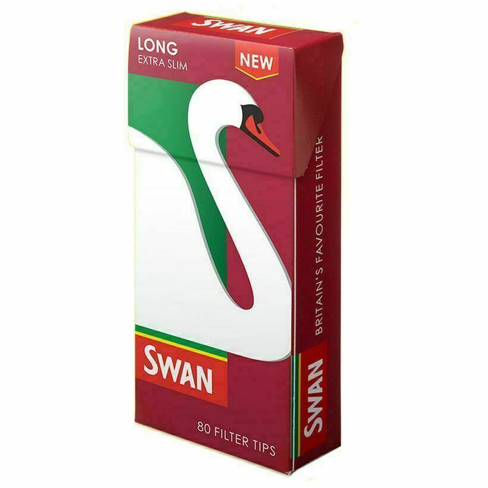 Swan Long Extra Slim Filter Tips 3 Packs of 80 Filter Tips