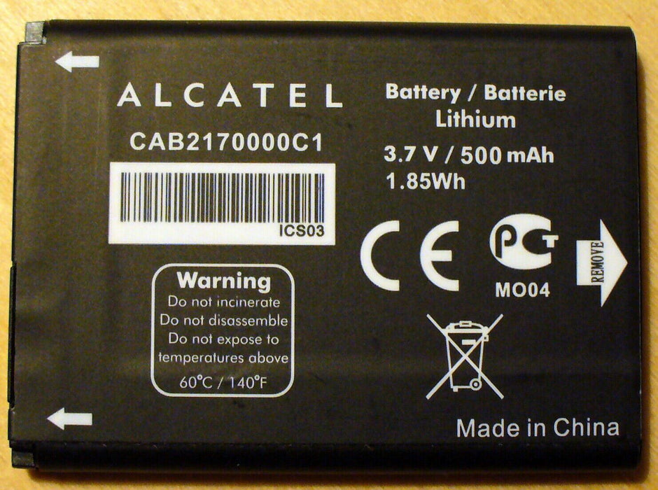 Alcatel Battery  CAB2170000C1  OT 344 383 508 565 600 660 F250 S621 V570 Genuine
