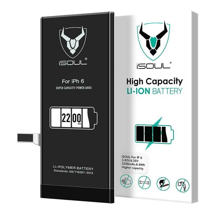 iSoul Replacement Battery Compatible for iPhone 6 Li-Polymer 2200 mAh