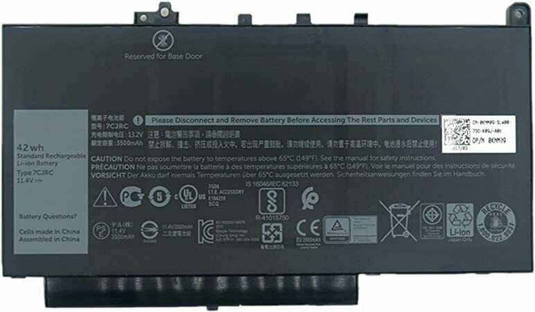 J60J5 Battery for DELL Latitude E7270 E7470 R1V85 MC34Y 242WD GG4FM R97YT IW2Y2