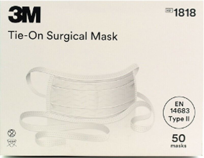 3M™ Tie-on Surgical Mask, 1818 3M ID 7100213317