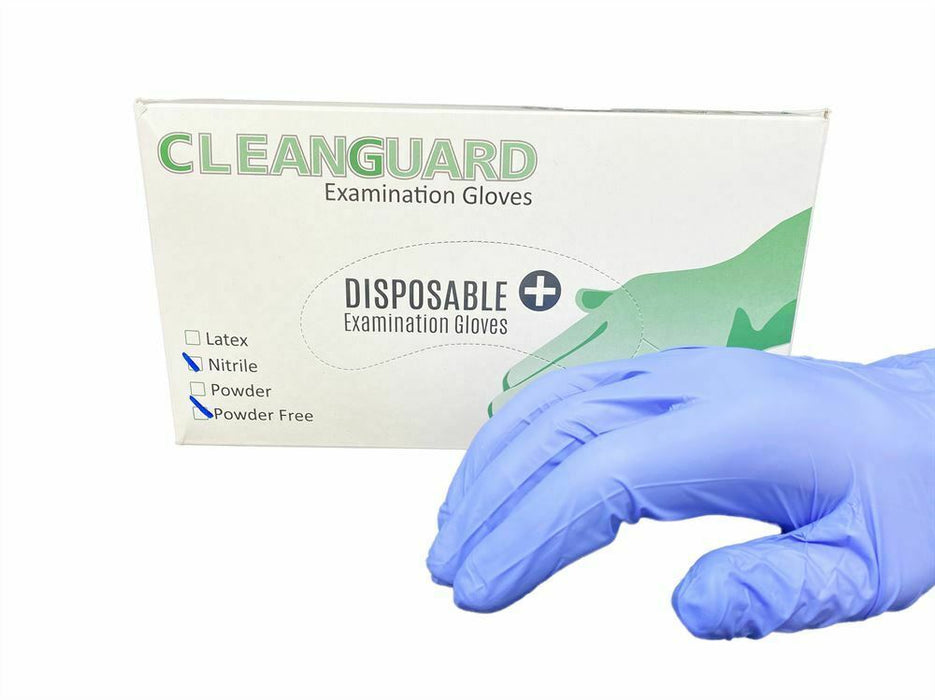 Cleanguard Nitrile Exam Gloves Box of 100 Gloves Size Large Green