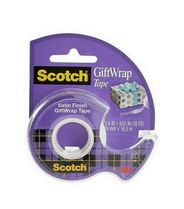 3M Scotch Gift wrap Tape, 19 mm x 16,5 m, guarantees strong seal