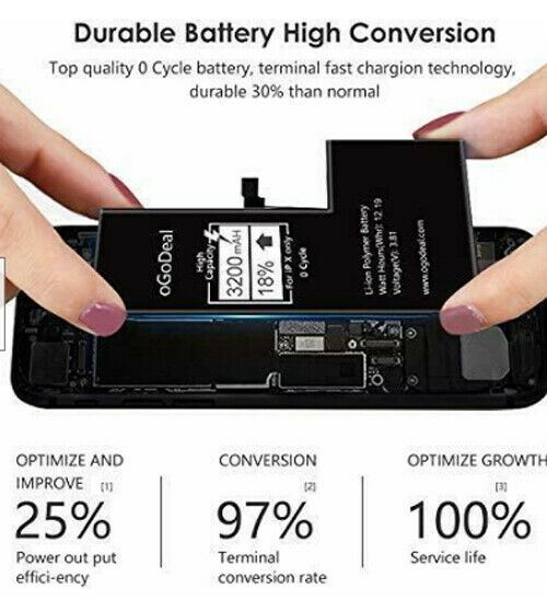 oGoDeal Battery Replacement for iPhone X DIY Battery & Tools