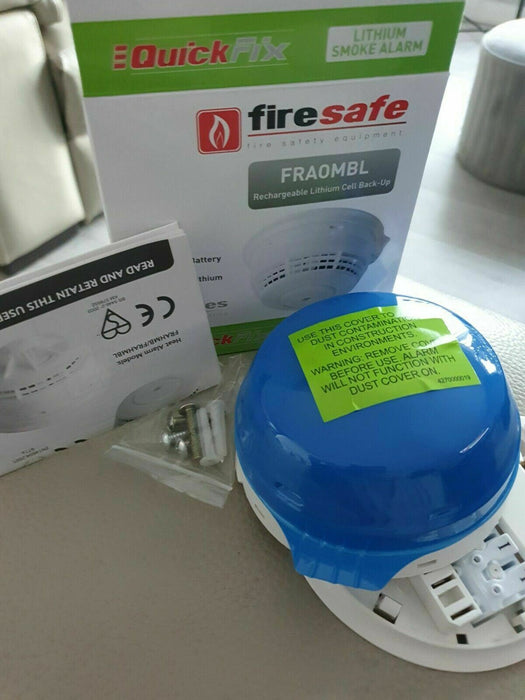 Firesafe 230V Mains Optical Smoke Alarm with Rechargeable Battery lithium