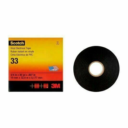 Scotch Super 33 Vinyl Electrical Insulating Tape - 19mm x 32.9m x 0.177mm