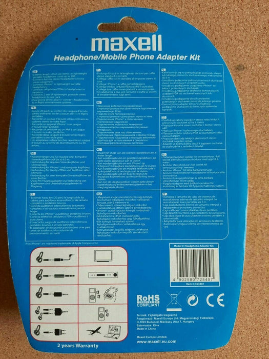 Maxell Headphone/Mobile Phone Adaptor Kit