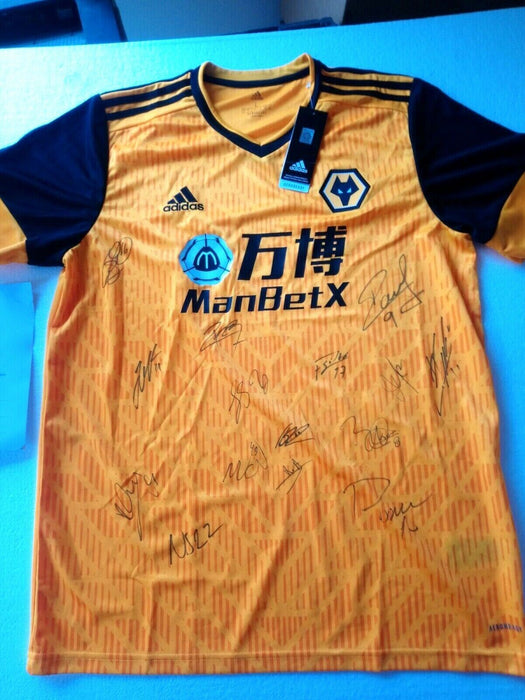 2020-2021 wolves FC signed adidas shirt 15 Signatures In total RARE with COA