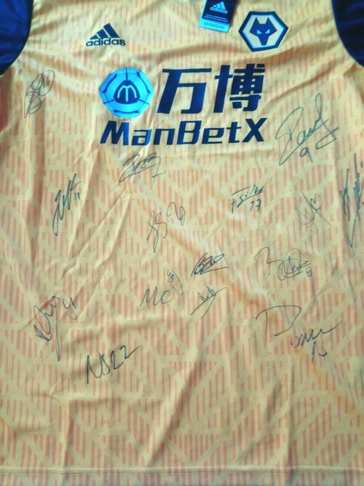 2020-2021 wolves FC signed adidas shirt 15 Signatures In total RARE with COA