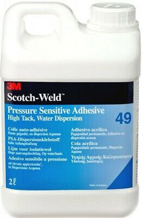 3M Scotch-Weld Pressure Sensitive Adhesive 49 (2L) High Tack, Water Dispersion