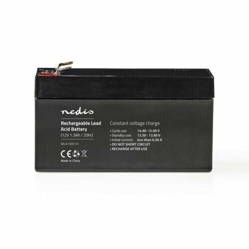 12v 12 Volt 1.3Ah 1300mAh Sealed Rechargeable Lead Acid Battery 97 x 43 x 52 mm