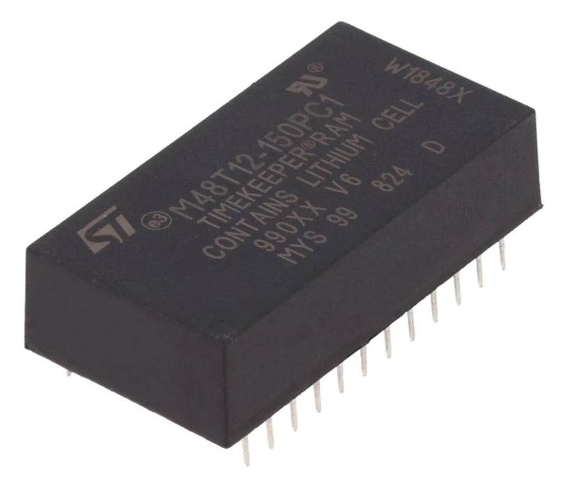 M48T12-150PC1 - RTC, Timekeeper NVSRAM, Parallel, 4.5 V to 5.5 V, DIP-24