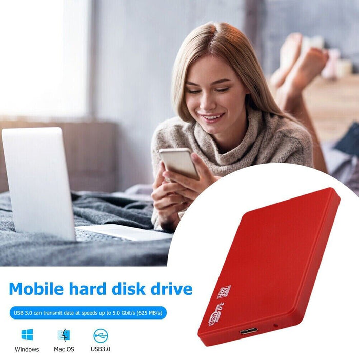 USB 3.0 HDD Enclosure 2.5-inch Serial Port SATA 3.0 Hard Drive CASE (Red)