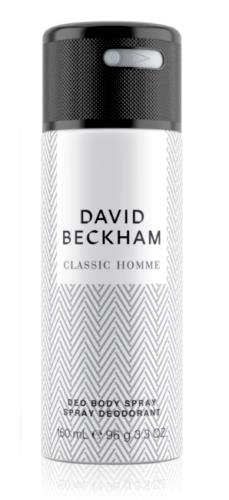 3 x David Beckham Classic Homme Deodorant Body Spray 150ml x3