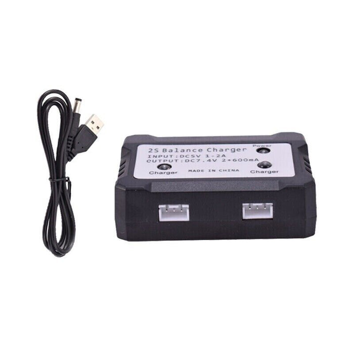 2IN1 7.4V 2S Lipo Battery 600mA Balance Charger For Syma X8C Battery Input DC5V