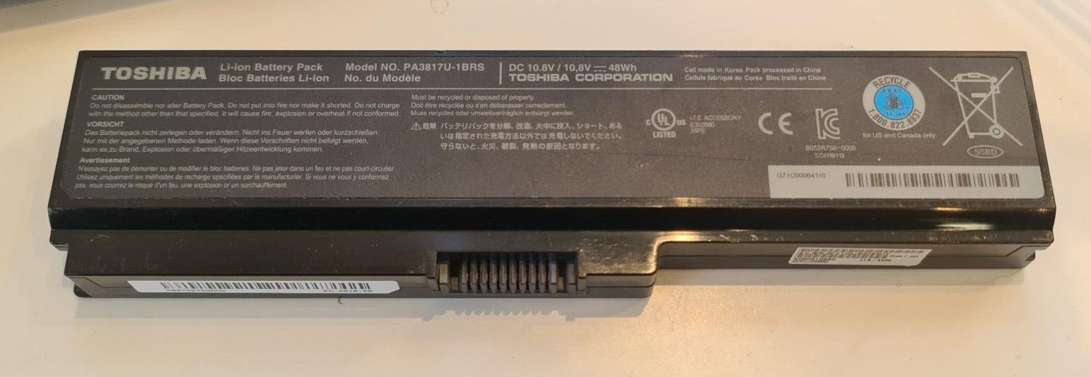 GENUINE Toshiba Satellite C660 PA3817U-1BRS PA3634U-1BRS Battery for C650 C660D