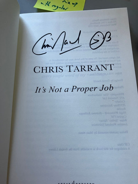 It's Not A Proper Job: Stories from ..., Chris, Tarrant signed