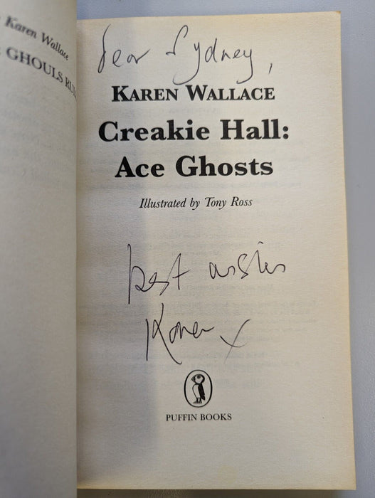 Ace Ghosts by Karen Wallace (Paperback, 1997) *SIGNED with inscription*