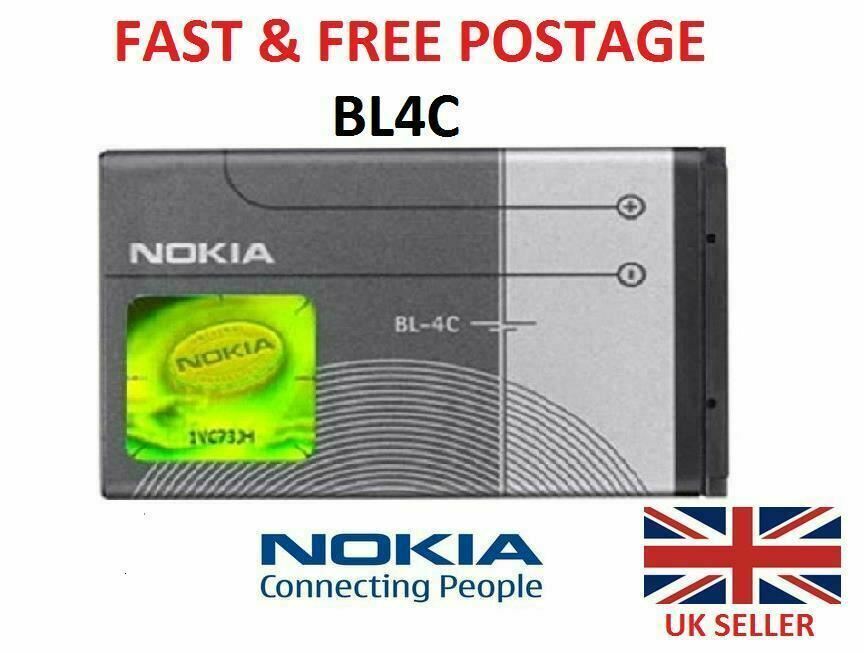100% Genuine New BL-4C Battery For Nokia 6300 2650 2652 3500 5100 6100 NI Supply