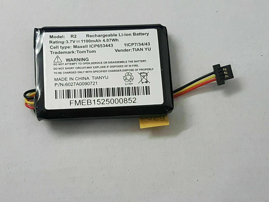 GPS Battery for TomTom 6027A0090721 6027A0093901 FLB0920012619 R2.fits TomTom Pr