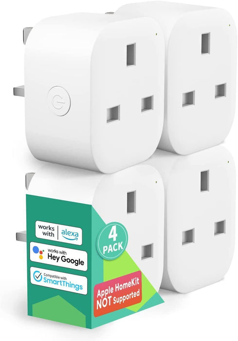 4 PACK Meross Smart Plug -Wi-Fi Plug Alexa, Apple HomeKit, Google compatible