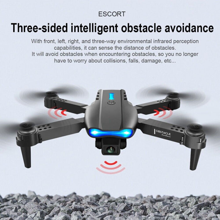 3 Batteries Drone Pro 4K HD Selfie Camera WIFI FPV GPS Foldable RC Quadcopter