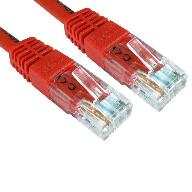 10m Red Cat UTP Ethernet Patch Lead