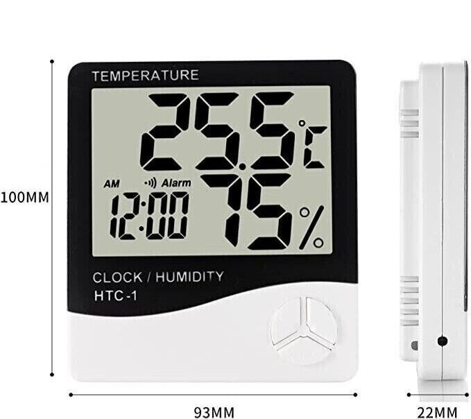 Digital Clock Thermometer Hygrometer Indoor Humidity Temperature  Sensor New