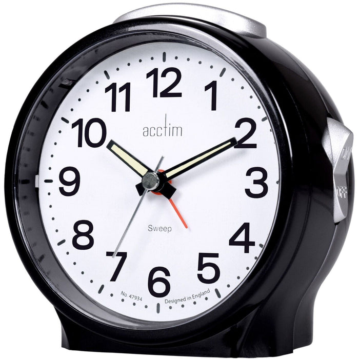 Acctim Elsie Alarm Clock Silent Light Large Snooze Button Easy to Read Luminous