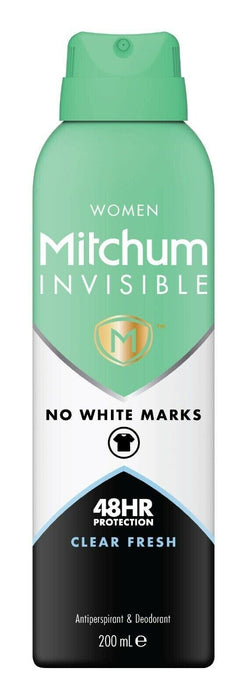 2x Mitchum Invisible Women 48HR Protection Aerosol Deodorant & Anti-Perspirant