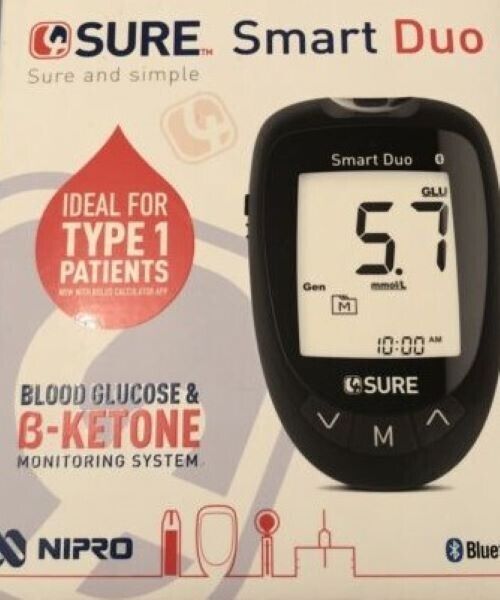 4 Sure Smart Duo Blood Glucose & b-Ketone Monitoring System Brand New