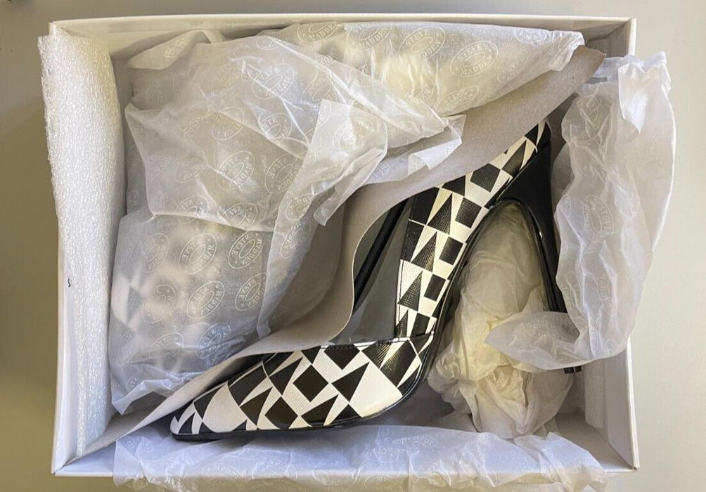 Steve Madden Stiletto 'Wileen' Black and White High Heels UK 6.5