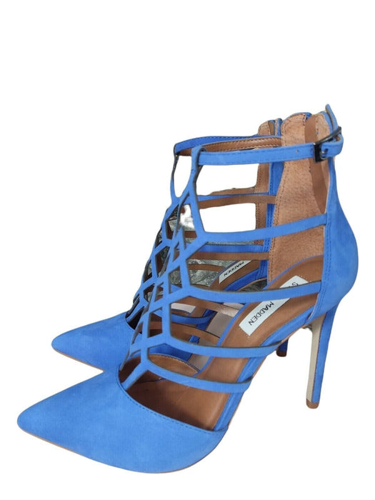 Steve Madden Womens Blue Suede Leather Strappy Caged Heels UK 4.5