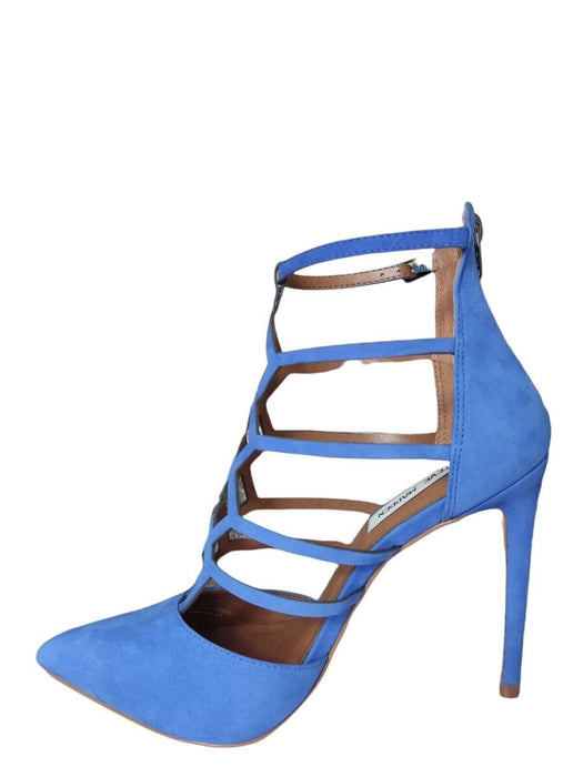 Steve Madden Womens Blue Suede Leather Strappy Caged Heels UK 4.5