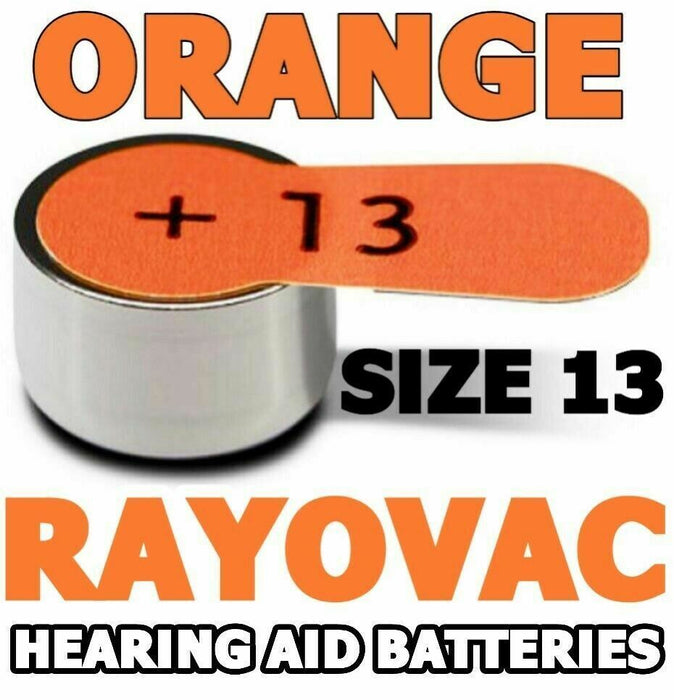 30 x  Rayovac Size 13 Hearing Aid Batteries 1.45v ORANGE PR48 New Sealed Quality