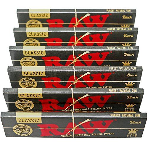 Raw Classic King Size Slim Natural Unrefined Ultra Thin 110Mm Rolling Papers Kin