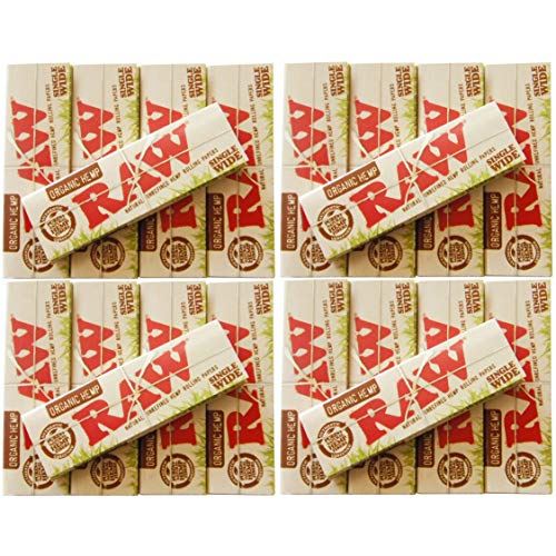 Raw king Size Rolling Papers 15 Packs (15x32=480) Natural Unrefined.Rizla Altern